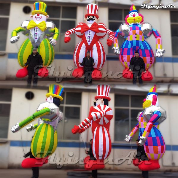 Costume de défilé de marionnettes Clown gonflables multi-styles, 3.5m, poupée Joker gonflable colorée pour événement