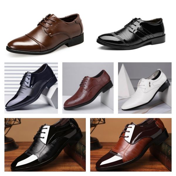 Chaussures en cuir multi-style, chaussures décontractées noires pour hommes, chaussures habillées de grande taille, noueurs pointues chaussures de mariage