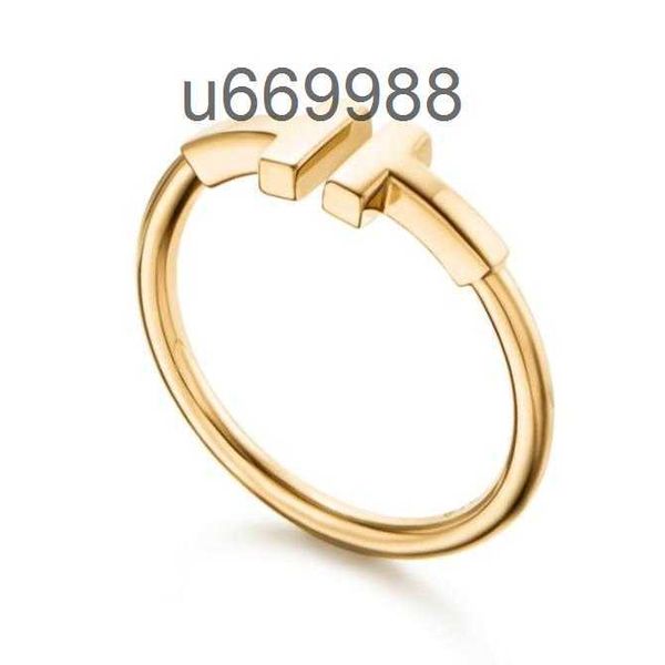 Anillos de promesa de nácar y diamantes de varios estilos para mujeres y hombres Marca de lujo T anillo abierto moda Regalo del día de San Valentín oro rosa plataVPFF