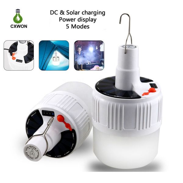 Multi Styles Portable Ampoule Solaire Lumière Rechargeable Veilleuse Charge Solaire LED Marché D'urgence Camping Lampe