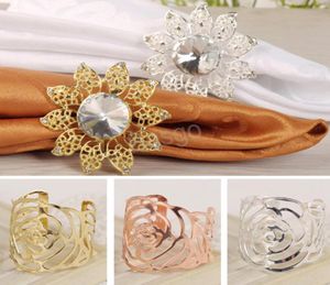 Multi styles en ramine de serviette de serviette de boucle décorations de table anneaux serviette cercle de cercle El gem anneau en pierre 36 G21018791