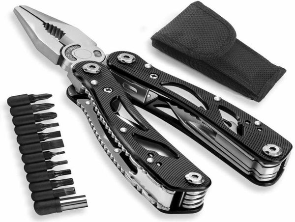 Multi-outils Couteau de couteau Kit Saw Kit pliant Couteaux Multitool Courgents Bits Défini en acier inoxydable Foldaway Camping Hand Emer6269318
