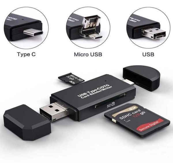 Multi USB20 TYPEC Micro USB OTG con lector de tarjetas SD TF para computadora MacBook Tablet2990559