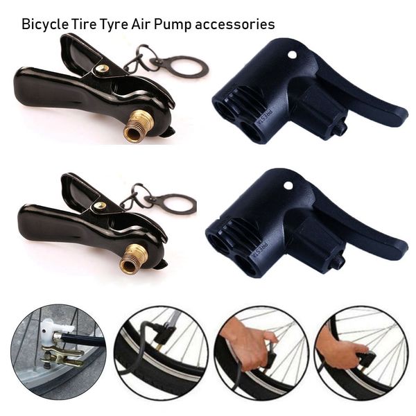 Boquilla de bomba inflatante de uso múltiple/clips FV Válvula AV Válvula Cabeza Válvula Bicicleta Neumático Neumático Air Bomba de aire Ciclismo de bicicleta al aire libre