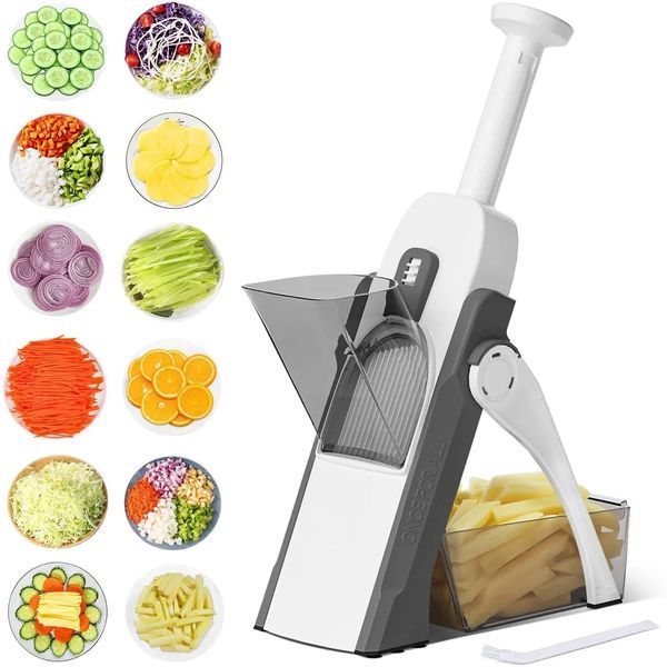 Multi végétal Hopper Potato Slicer Food Cutter Cutter Carrot Raste Frises Friries Onion Régireurs Fromage Graters Tool Kitchers Tool 240508