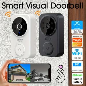 Version de porte et caméra vidéo sans fil intelligente multi-verse 3, sonnette rechargeable WiFi Intelligent Visible WiFi, audio à 2 voies, surveillance