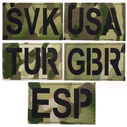 Multicam svk usa tur gbr esplectif patch slovaquie Grande-Bretagne Turquie espagnol armband militaire emblème applique tactique