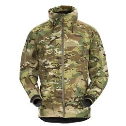 MultiCamo Tactique Combat Hard Shell Manteau Coupe-Vent Ultra-léger Imperméable Coupe-Vent Isolé À Capuchon Multi-poches Veste 240124