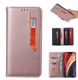 Étui portefeuille en cuir avec fente multicarte pour Xiaomi Redmi Note 9 Pro 9A 9s Mi Note 10 Pro Motorola Moto Edge G 5 Plus Cover Cases4871592