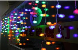 Multicolor 4M065M 100 LED Snow Edelweiss Curtains String Christmas Wedding Party Holiday Garden Decoration2792936