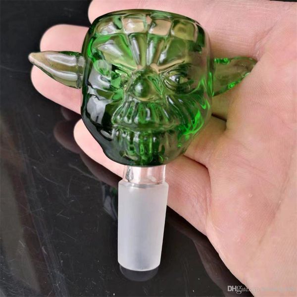 Accessoires multicolores de bangs à bulles de visage d'animal Brûleur à mazout unique Bongs en verre Pipes Pipes à eau