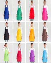 Tabolet multicolore Couleur solide Big Pocket Family Cook Cooking Home Baking Wethle Wethle Tools Bib Art2648584