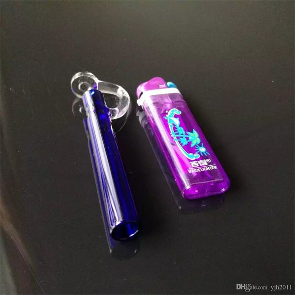 Cubierta multicolor con accesorios de bongs de vidrio atascados en cigarrillos, accesorios de bongs de vidrio al por mayor, cachimba de vidrio, envío libre de humo de pipa de agua