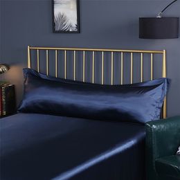 Funda de almohada larga de satén de seda de emulación de diseño multicolor funda de almohada para un estándar saludable 48*120 cm/48*150 cm # sw 201212