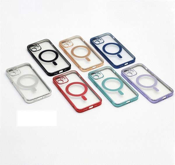 TPU multicolores TPU pour Candy Color Téléphone Etuis pour iPhone 13 12 Mini 11 Pro Max XR XS X 8 7 Plus avec Package de vente au détail Compatible Magsafe Charger