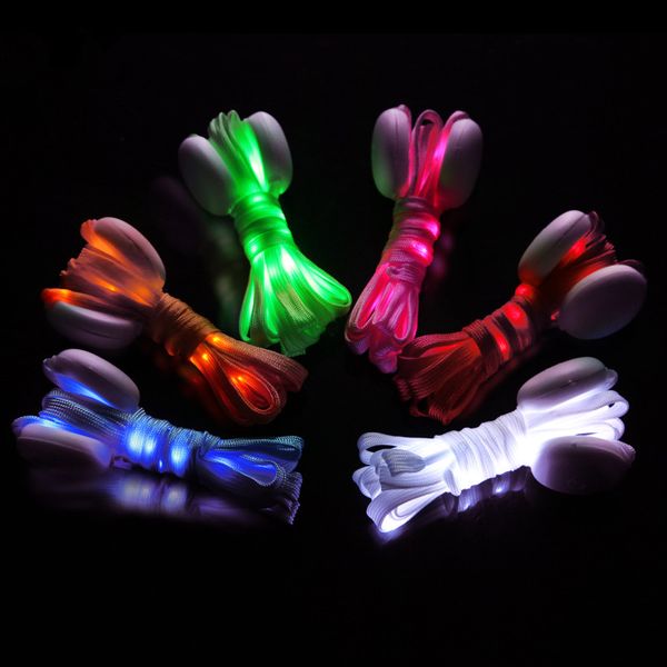 Gadget Multicolor Moda Resplandor Cordones LED Flash Neón Cordones de zapatos Intermitente Cordón luminoso para deportes Correr Fiesta Alta calidad ENVÍO RÁPIDO