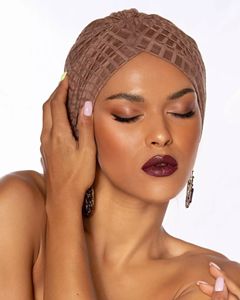 Multicolore mode Turban écharpe femme Bandana bandeau femmes Hijab cheveux couverture casquette dames tête enveloppes musulman foulard Bonnet