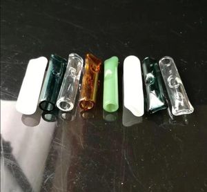 Accessoires de bangs en verre à buse en verre multicolore, Pipes à fumer colorées mini-tuyaux à main multicolores Meilleur tuyau en verre à la cuillère