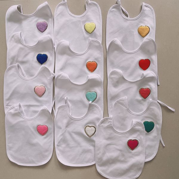 Multicolore coeur bébé alimentation bavoirs imperméable coton doux bave bavoir cadeau pour bébé enfant en bas âge haute qualité burp chiffons