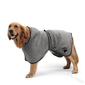 Multicolor Hood Huisdier Kleding Snel Absorberend Water Hond Accessoires Handdoek Badjas Tailleband Mode Hoge Kwaliteit 20van P2