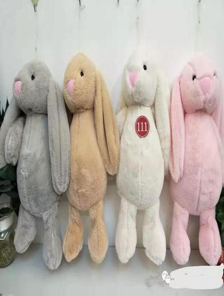 Muñeco de conejito de peluche de Pascua multicolor ins, juguete con orejas grandes, trapo de boda, dibujos animados para niños, regalo de cumpleaños 7642079