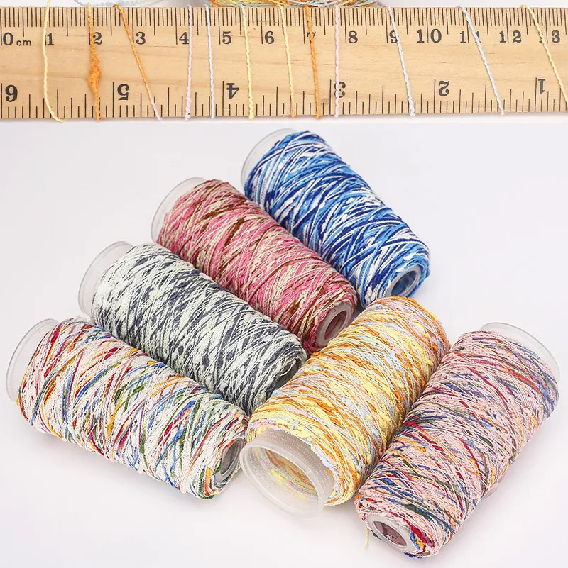 Filati a maglieria multicolore Fili fai -da -da -te a mano all'uncinetto in lana in lana tessuto filato macrame cucitura fila