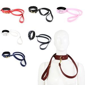 Multicolor Halsband Verstelbare Leash Chain BDSM Bondage Set Fetish sexy Positie Hulp Honden Kettingen Cosplay Onderdanige Slave Game