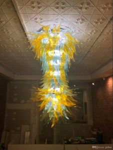 Lampes suspendues modernes 100% éclairage en verre soufflé à la main LED Art lumière pour café maison bureau Villa escalier plafond décoration