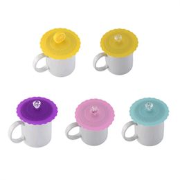 Silicone multicolore Drinkware Lid Wave couvercles anti-poussière de dessin animé mignon Cartoon bowknots tasses couverture Silicone étanchéité tasse-couvercle T9I002053