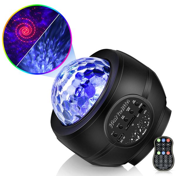 Luces de noche de cielo Multicolor lámpara de noche de fiesta de vacaciones LED Ocean Wave Laser Stary Galaxy proyector luces música decoración del hogar luz