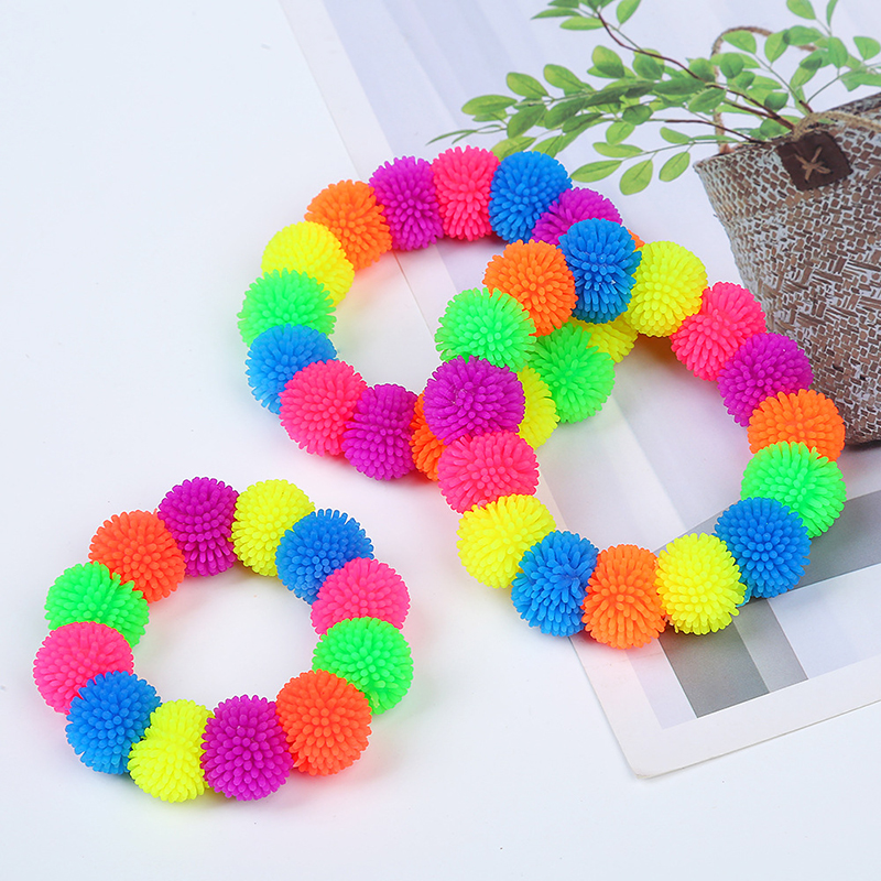 Multicolor Soft Bayberry Ball Decompression Fidget Toys Bracelet Novelty Squeeze Squishy Sensory Stress Relief Antistress Toy Birthday Party Gift 1109
