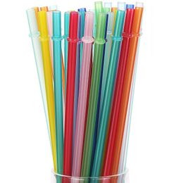 Multicolor Solid PP Plastic Rietjes Herbruikbare Bar en Party Drinken Eco FDA 9.5in