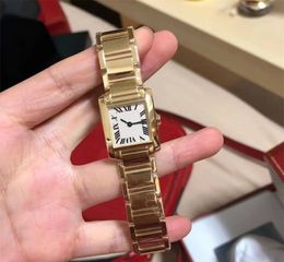 Multicolor vierkante tank horloges roestvrij staal mode polshorloge business montre femme quartz uurwerk formele mode horloges voor dames trendy dh014 E23