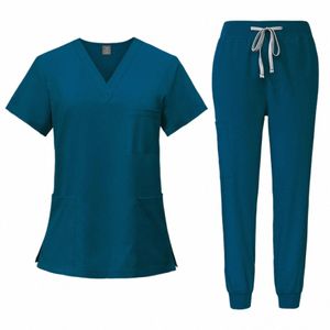 Multicolore unisexe à manches courtes Phcy infirmière uniforme hôpital médecin vêtements de travail uniformes de chirurgie dentaire orale ensembles de gommages médicaux y8lP #