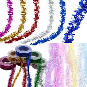 Multicolor Wire Garland Colorful Tinsel suspendu rotin ornement arbre de Noël anniversaire de mariage Baby Shower Party