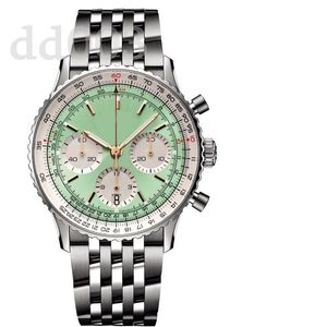 Veelkleurig dameshorloge retro designer horloge groen zwart lederen band montre homme saffierglas pak decoratieve herenhorloges 50 mm super lichtgevend SB046 C23