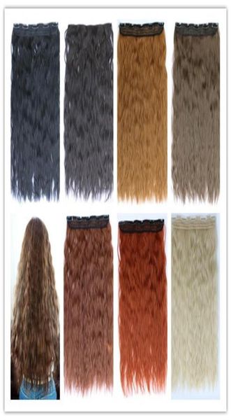 Pince synthétique multicolore 120g 24quot dans les Extensions de cheveux postiche résistante à la chaleur Extension de cheveux longs 5264748