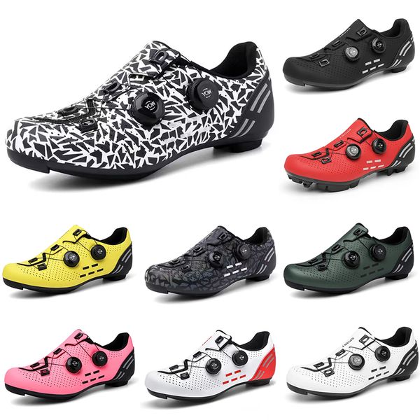 Zapatillas de ciclismo multicolores para hombre Negro Rojo Blanco Gris Verde Amarillo Rosa Zapatillas deportivas para hombre Zapatillas deportivas para exteriores color9