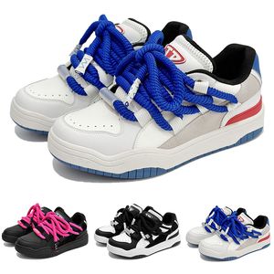 Veelkleurige ontwerper paar stijl bakkerij casual schoenen voor man vrouw zwart roze blauw wit casual buitensporten sneakers 36-44