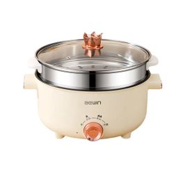 Multicookers 220V Cuiseur électrique multifonctionnel Pan de chauffage électrique Pot de cuisson Machine Hotpot Noodles Oeufs Soup Steamer Rice Cuisineur