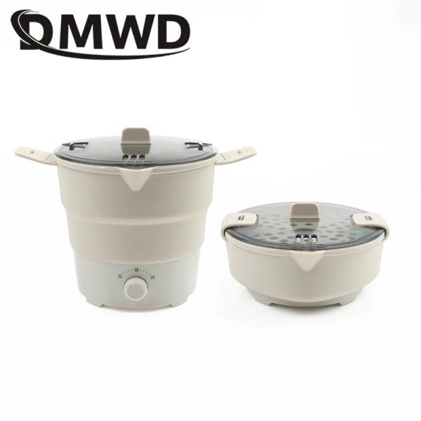 Multicookers pliant en silicone hotpot électrique Cuiier multifonctionnel chauffage bouilloire d'eau chaudière ragoût de soupe nouilles nouilles