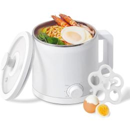 Multicookers Mini Electric Hot Pot, cuisinière rapide pour ramen / soupe, acier inoxydable avec protection surchauffante, parfait pour l'élève célibataire, 1,5 L