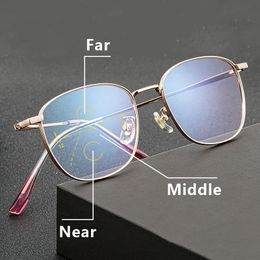 Multifocale leesglazen Progressive Lens Men Presbyopia -bril Zie ver in de buurt van lezer bril vrouwen frame 175 225 240508