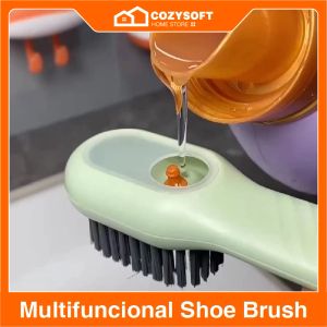 Multifuncional Long Handgreep Schoenborstel Reinigingsproducten voor Home Creative Soft-Bristled Liquid Clothing Board Brush Shoe Reiniger