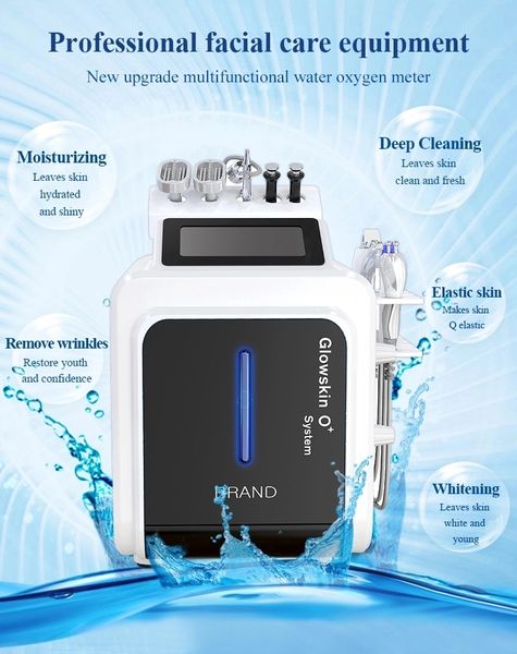 Multifunción 10 en 1 Hydra Peeling Microdermoabrasión Bio-photon LED Hydradermabrasion Limpieza facial Depurador RF Cuidado de la piel Máquina de belleza