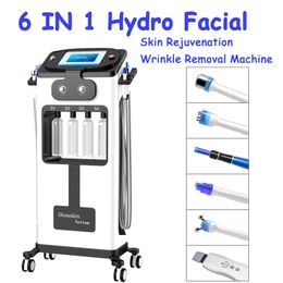 Multifunctionele 6 in 1 hydodermabrasietherapie Schoongezicht Zwangerij Verwijderen RF huid Verjonging Anti-aging Ultrasound machine