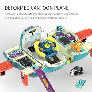 Avión de juguete multifunción bebé deformación niño educación temprana multifuncional simulación de conducción de automóviles con música 220608