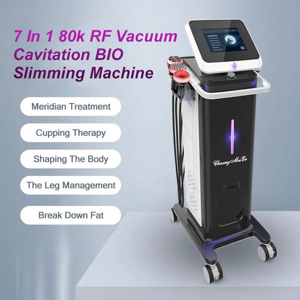 Machine multifonction de mésothérapie ultrasonique Rf 80k pour Salon de beauté, appareil amincissant pour le renforcement musculaire, avec 7 poignées