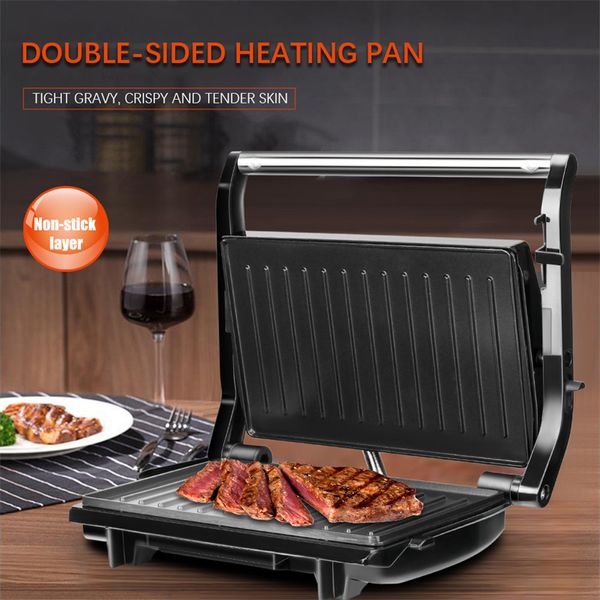 Machines à pain multifonctions pour le petit déjeuner Sandwich électrique Saucisse Cuisson Hamburger Steak Maker Antiadhésif Double Toast Grill Pan Gaufre Gâteau Machine De Cuisson