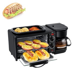 Multifunctionele ontbijtmachine 3 in 1 elektrisch koffiezetapparaat omelet koekenpan brood pizza bakoven huishouden